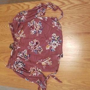 Gypsies & moon dust S off shoulder flower printed